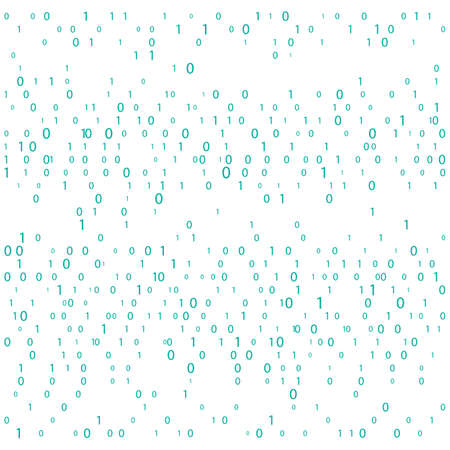 Background With Digits On Screen. binary code zero one matrix white background. banner, pattern, wallpaper. Abstract Matrix Background. Binary Computer Code. Coding. Hacker concept.のイラスト素材