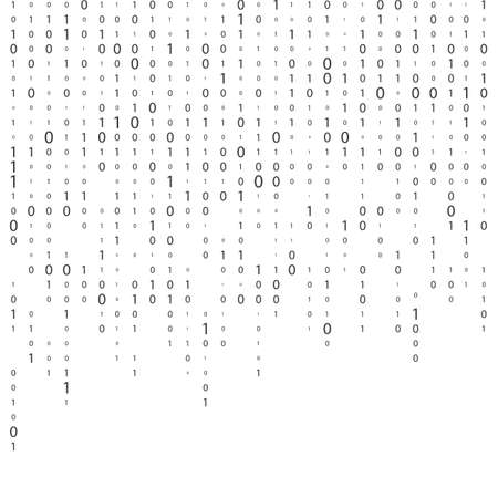 Background With Digits On Screen. binary code zero one matrix white background. banner, pattern, wallpaper. Abstract Matrix Background. Binary Computer Code. Coding. Hacker concept.のイラスト素材