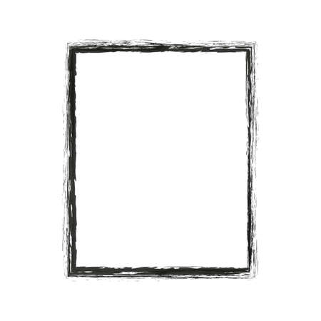 vector brush strokes circles of paint on white background. Ink hand drawn paint brush circle.のイラスト素材