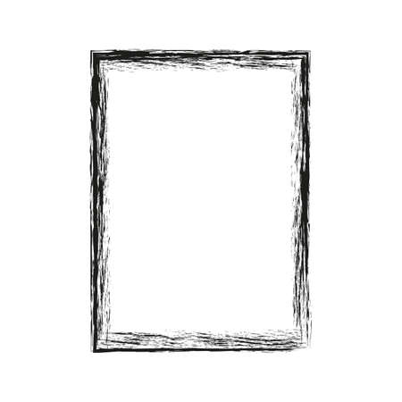 vector brush strokes circles of paint on white background. Ink hand drawn paint brush circle.のイラスト素材