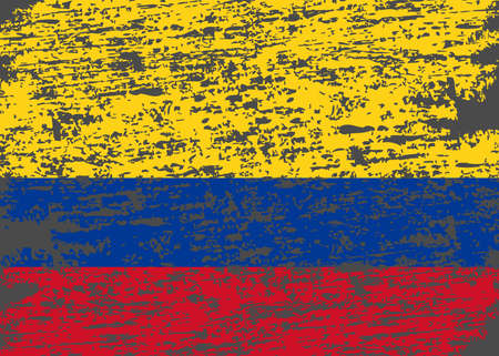 Vector Colombia flag, Colombia flag illustration, Colombia flag pictureのイラスト素材
