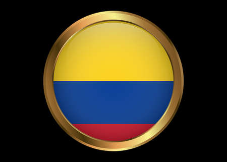 Vector Colombia flag, Colombia flag illustration, Colombia flag pictureのイラスト素材