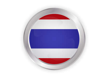 Thailand flag, official colors and proportion correctly. National Thailand flag. Flat vector illustration.のイラスト素材