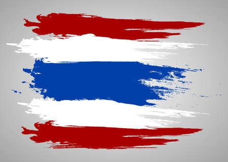 Thailand flag, official colors and proportion correctly. National Thailand flag.のイラスト素材