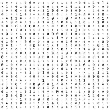 Background With Digits On Screen. binary code zero one matrix white background. banner, pattern, wallpaper. Abstract Matrix Background. Binary Computer Code. Coding. Hacker concept.のイラスト素材