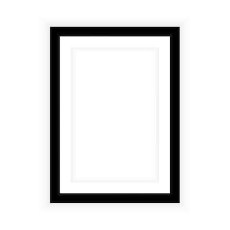 Realistic picture frame isolated on white background. Perfect for your presentations. Vector illustrationのイラスト素材