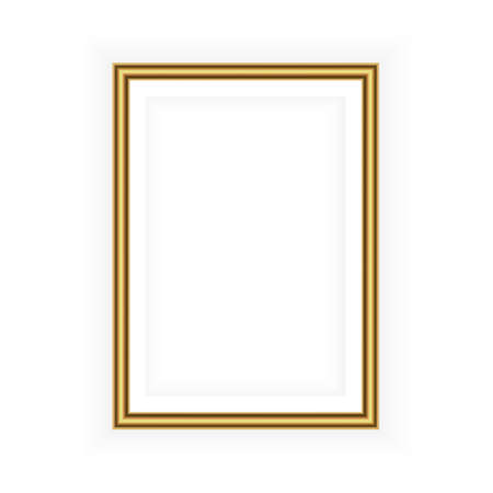 Realistic picture frame isolated on white background. Perfect for your presentations. Vector illustrationのイラスト素材