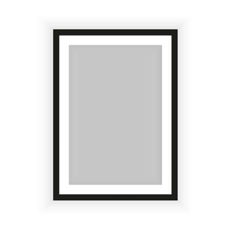 Realistic picture frame isolated on white background. Perfect for your presentations. Vector illustrationのイラスト素材