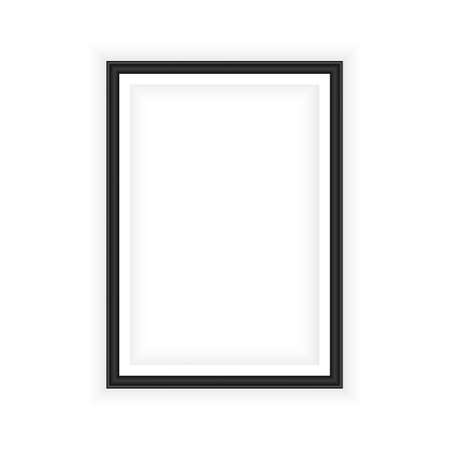 Realistic picture frame isolated on white background. Perfect for your presentations. Vector illustrationのイラスト素材