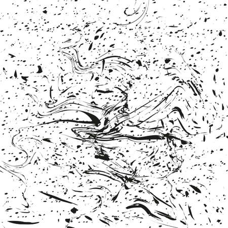 Black ink splatter background, isolated on white.のイラスト素材