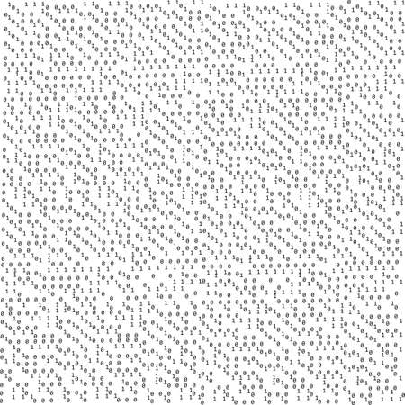 binary code zero one matrix white background. banner, pattern, wallpaper. Vectorのイラスト素材