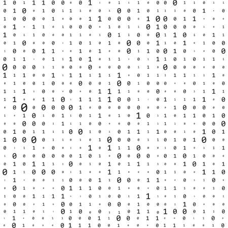 binary code zero one matrix white background. banner, pattern, wallpaper. Vectorのイラスト素材