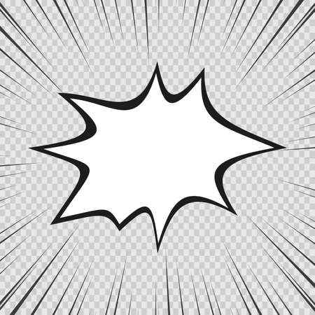 Vector comic explosion. Comic cartoon speech bubble for different emotions.のイラスト素材