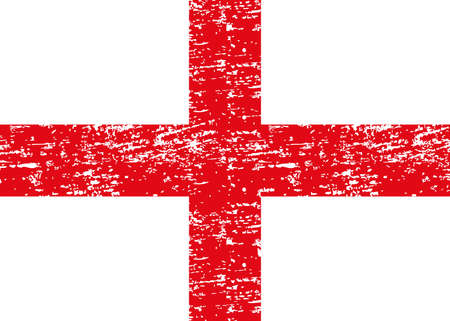 Flag of England. Painted brush colored inks. Symbol Independence Day National Patriotic Travel Country Backgroundのイラスト素材