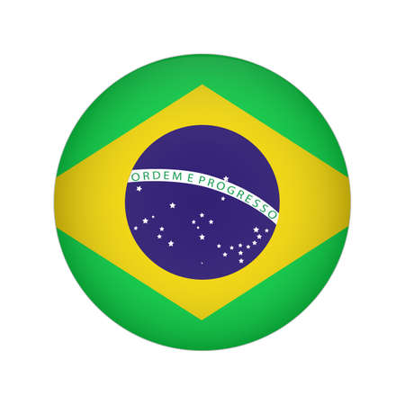 Brazil Flag. Brush painted Brazil Flag. Hand drawn style illustration with a grunge effect and watercolor. Brazil Flag with grunge texture.のイラスト素材