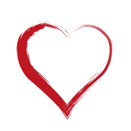 vector grunge heart, Valentine day, illustration vintage design elementのイラスト素材