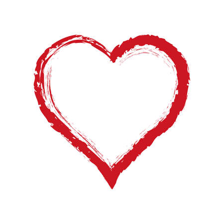 vector grunge heart, Valentine day, illustration vintage design elementのイラスト素材