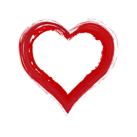 vector grunge heart, Valentine day, illustration vintage design elementのイラスト素材