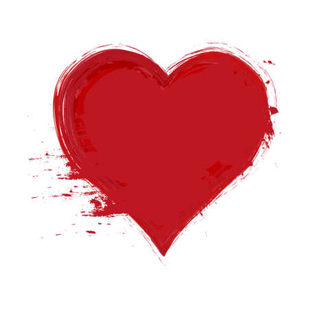 vector grunge heart, Valentine day, illustration vintage design elementのイラスト素材
