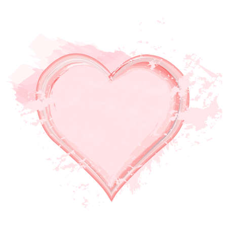 vector grunge heart, Valentine day, illustration vintage design elementのイラスト素材