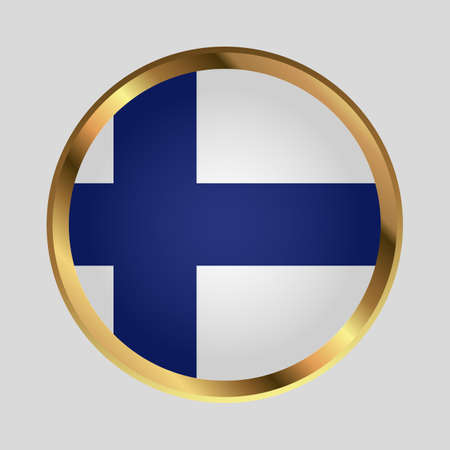 Finland vector grunge flag isolated on white background.のイラスト素材
