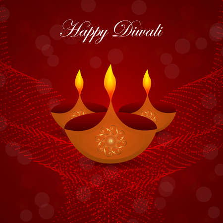 Diwali Festival Design Template with Creative Lampsのイラスト素材