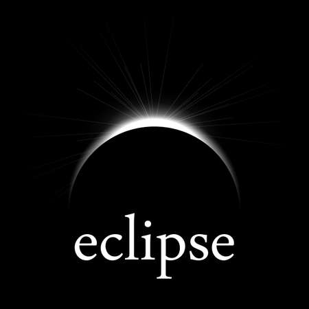 Total eclipse of the sun, eclipse background, vectorのイラスト素材