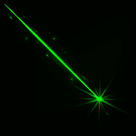 Abstract red laser beam. Isolated on transparent black background. Vector illustrationのイラスト素材