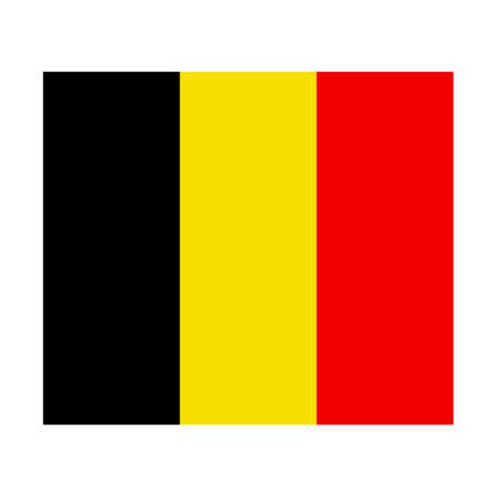 Belgium Flag. Brush painted Belgium flag. Hand drawn style illustration with a grunge effect and watercolor. Belgium flag with grunge texture. Vector illustration.のイラスト素材