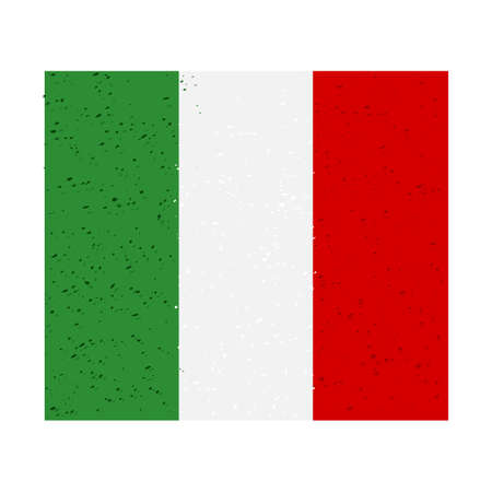 Grunge Italy Flag, brush stroke background grunge texture.Vector.のイラスト素材