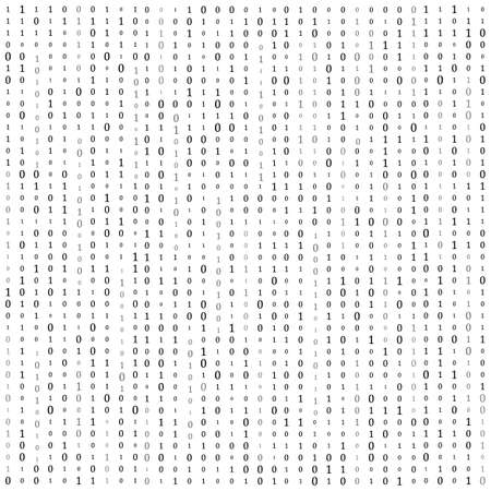 Background With Digits On Screen. binary code zero one matrix white background. banner, pattern, wallpaper.のイラスト素材