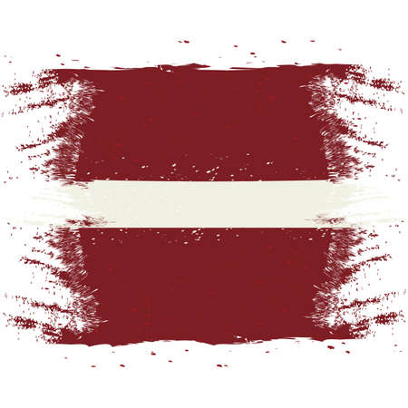 flag of Latvia with brush stroke effect vector illustrationのイラスト素材