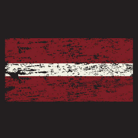 flag of Latvia with brush stroke effect vector illustrationのイラスト素材
