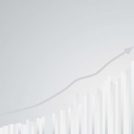 abstract financial chart with uptrend line graph in stock market on grey background vectorのイラスト素材