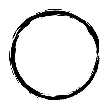 Black abstract grunge circle. Trendy set design. Abstract geometric background.  style texture. Stamp texture.  brush circle.  label design element vectorのイラスト素材
