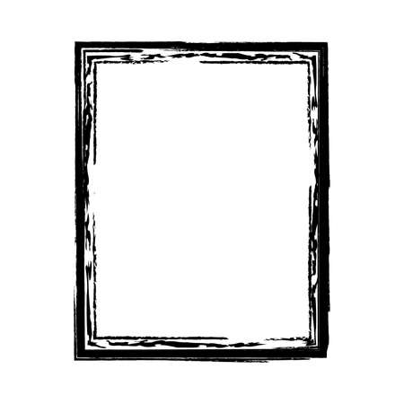 grunge frame. black on white backgroundのイラスト素材