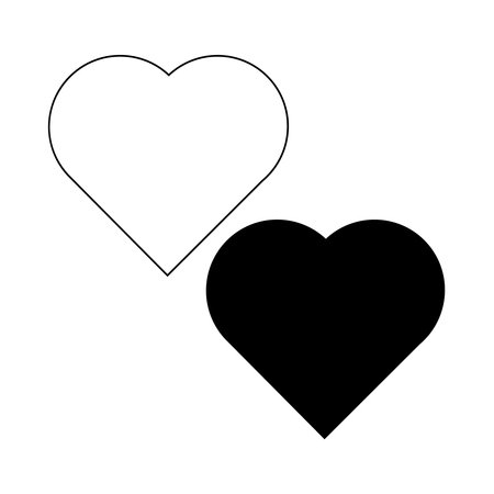 Set of hearts. Romantic declaration of love. Design element for banner, postcard, invitationのイラスト素材