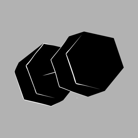 Silhouette. Fitness dumbbell. Sport. Gym. Design element for banner, poster, postcard, invitation, business cardのイラスト素材
