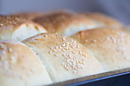 Homamade bread buns. Natural lightの写真素材