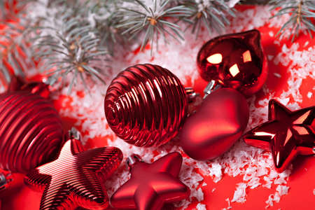 Red christmas decorの写真素材