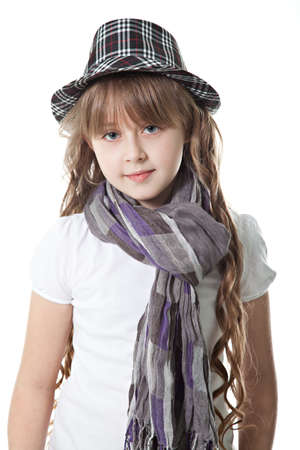 Portrait of girl in capの写真素材