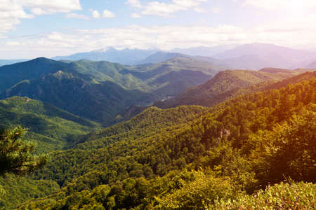 Beautiful mountains landscape. Caucasian ridgeの写真素材