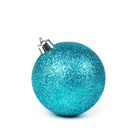 Christmas blue shine baubleの写真素材