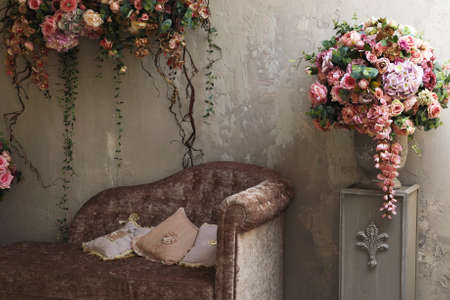 Flower Arrangement in roomの写真素材