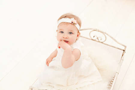 Portrait of baby girlの写真素材