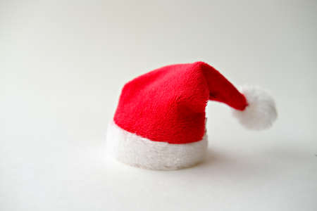 Santa red hat isolated in white backgroundの写真素材