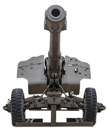 Artillery gun  isolated on a white backgroundの写真素材