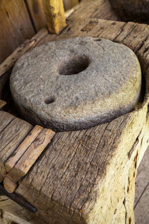 Mill stone circle for grinding, grinding grain into flour.
