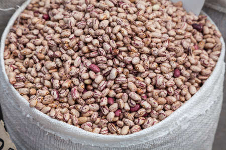 Beans in bags sold on the market