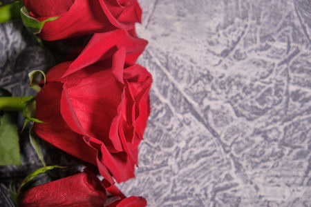 Colorful flowers on grey background.Bouquet of flowers. Copy spaceの写真素材